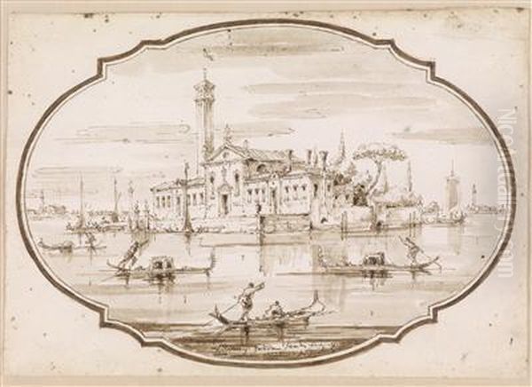 A View Of A Church In The Laguna Of Venice - view 1