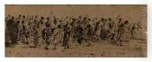 A Group Of Figures by Francesco Guardi