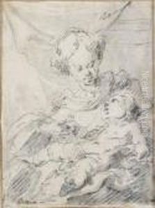 Madonna Con Il Bambino by Francesco Guardi