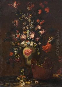 Vaso Di Fiori Con Paiolo by Francesco Guardi