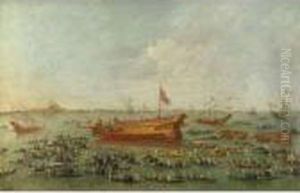 Venezia, Andata Del Bucintoro Verso San Nicolo' Del Lido by Francesco Guardi