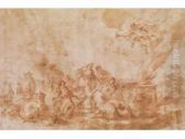 Biblische Opferungsszene (scena Di Un Sacrificio)
28 X 42 Cm. - view 1