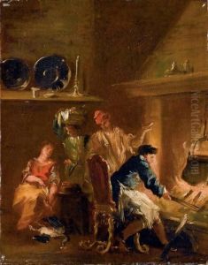 Interno Di Cucina Con Figure by Francesco Guardi