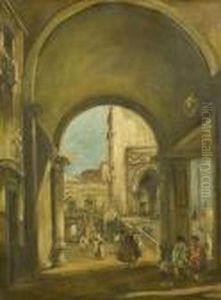 A Street View In Venice by Francesco Guardi