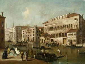 The Grand
Canal With View Over The Fondaco Dei Turchi by Francesco Guardi
