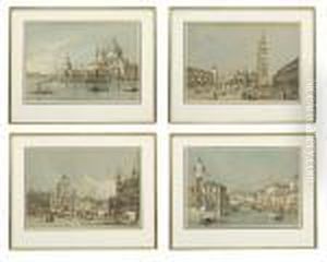 Four Venetian Scenes by Francesco Guardi