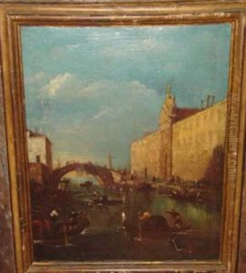 Venice Canal Scene by Francesco Guardi