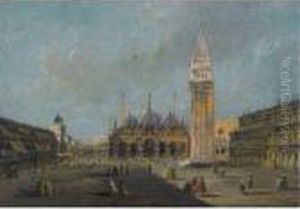 Venice, A View Of The Piazza San Marco by Francesco Guardi