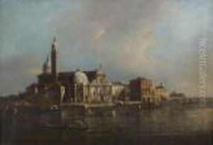 Vue De L'isola Di San Michele Pres De Murano by Francesco Guardi