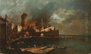 Incendio Al Castello by Francesco Guardi