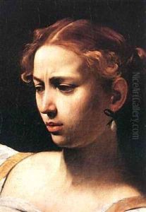 Caravaggio Judith Beheading Holofernes detail1 by Caravaggio