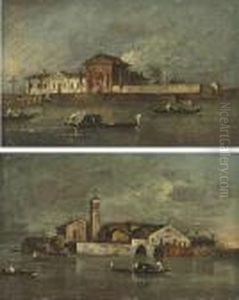 The Isola Della Beata Vergine Del Rosario; And The Isola Di S.servolo by Francesco Guardi