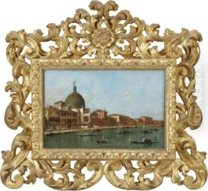 Venezia, Veduta Del Canal Grande Con La Chiesa Di San Simeonepiccolo by Francesco Guardi