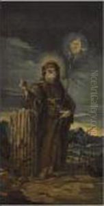 Saint Francis Of Paola by Francesco Guardi