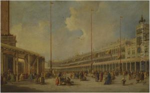 Venice, The Procession Of The Corpus Domini Through St Mark'ssquare by Francesco Guardi