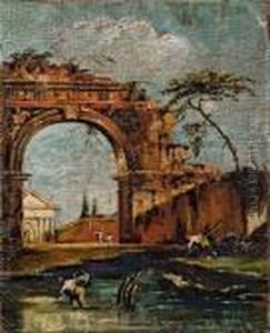 Landschaft Mit Triumphbogen