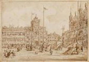 La Torre Dell' Orologio by Francesco Guardi