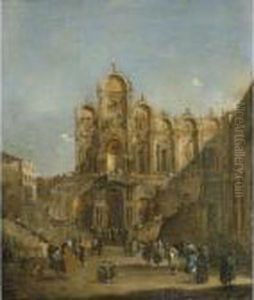 Veduta Del Campo Dei Santi 
Giovanni E Paolo Con La Loggia Eretta Inoccasione Della Benedizione 
Impartita Da Papa Pio Vi Il 19 Maggio1782