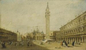 Venise, La Place Saint Marc Avec La Basilique Et Le Campanile by Francesco Guardi