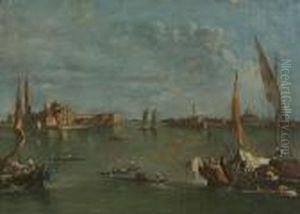 A Venetian Canal Scene by Francesco Guardi
