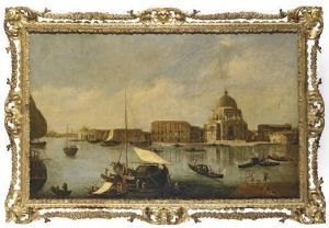 Santa Maria Della Salute Seen
From The Riva Degli Schiavone, With Sailboats And Gondolas In The
Foreground by Francesco Guardi