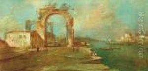 Capriccio Con Figure by Francesco Guardi