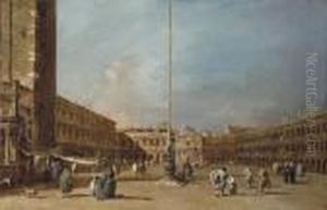 The Piazza San Marco, Venice, Looking West Towards S. Geminiano by Francesco Guardi