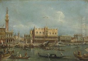 A View Of The Doge's Palace And The Riva Degli Schiavoni, Venice