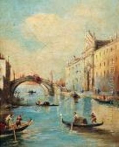 Venice With The 'rio Dei Mendicanti' by Francesco Guardi