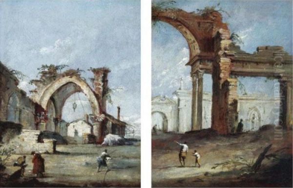 A Pair Of Venetian Capricci - view 1