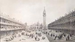 The Piazza San Marco With The Basilica by Francesco Guardi