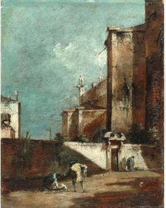 A La Porta Del Giardino, Venezia by Francesco Guardi