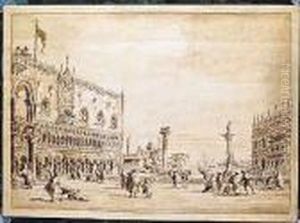 Vista De La Piazzetta De San Marcos by Francesco Guardi