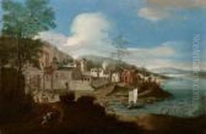 Capriccio Paesistico Con Architetture Classiche Ai Bordi Di Una Riviera by Francesco Guardi