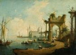 View With Antic Archway. by Francesco Guardi