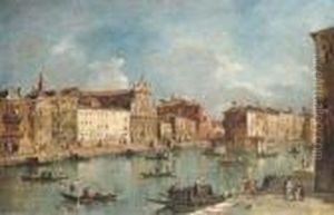 The Grand Canal, Venice, With
The Church Of The Scalzi And The Riodi Spagna, From The Fondamenta Of S.
Simone Piccolo by Francesco Guardi
