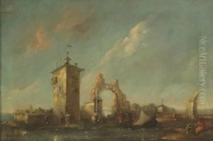Ruins By The Shore by Francesco Guardi