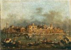 Veduta Della Laguna Veneziana by Francesco Guardi