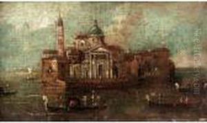 Venice, A View Of A Church In The Laguna