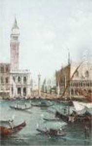 The Grand Canal, Venice, Looking North Towards The Piazetta Sanmarco by Francesco Guardi