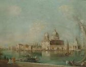 The Punta Della Dogana, Venice,
With A View To The Dome Of Santa Maria Della Salute Beyond by Francesco Guardi