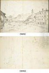 A View Of The Borgo Di Valsugana Looking by Francesco Guardi