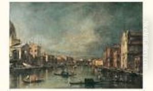 Vue Du Grand Canal Depuis San Simeone by Francesco Guardi