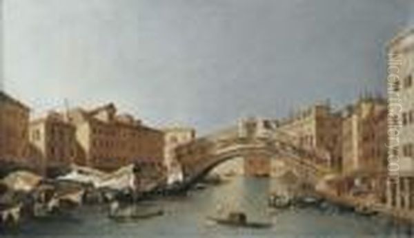 The Grand Canal, Looking Towards The Rialto Bridge, Venice - view 1