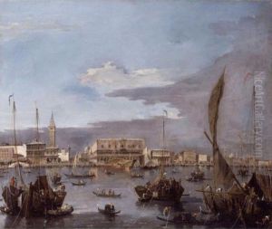 View Of The Palazzo Ducale As Seen From The Bacino by Francesco Guardi