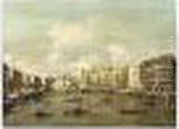 Venice: A View Of The Canal Grande With The Rialto Bridge - view 1