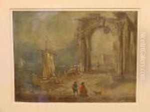 Ruins By A Harbor by Francesco Guardi