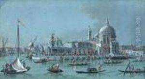 Veduta Della Dogana E S.maria Della Salute by Giacomo Guardi