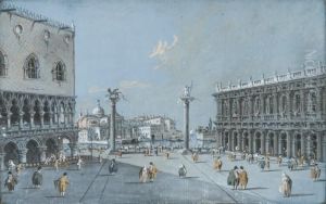 Vue De La Place Saint Marc Et Vue De La Piazetta, Venise by Giacomo Guardi