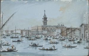 Vue Du Palais Des Doges Et De La
 Riva Dei Schiavoni Et Vue Desan Giorgio Maggiore, Venise by Giacomo Guardi